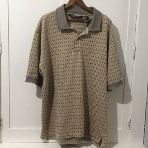 Knightsbridge Polo Shirt Vintage Geometric Pattern